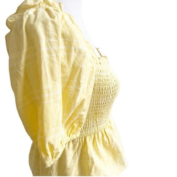 The Fifth Label Hummingbird Smocked Cropped Top Size 6 NWT Butter Yellow - Picture 5 of 10